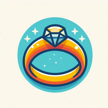 wedding ring icon, vector illustration, eps10.のイラスト素材