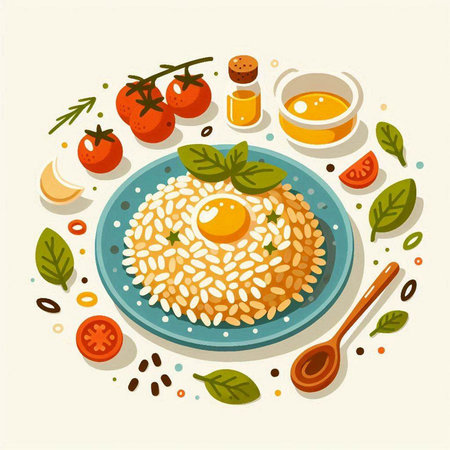 Illustration of lasagna with mozzarella cheese and tomato juiceのイラスト素材