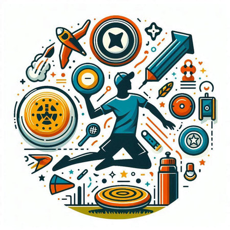 Sport, fitness, healthy lifestyle. Vector illustration in thin line styleのイラスト素材