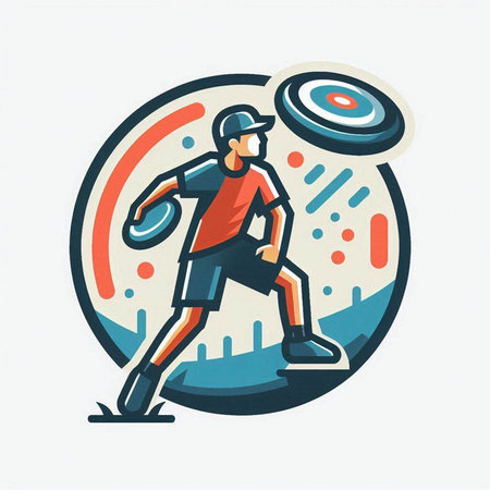 Illustration of a tennis player throwing a ball viewed from side set inside circle on isolated background done in retro style.のイラスト素材