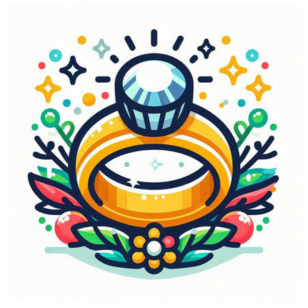 Wedding ring vector illustration. Vector illustration of wedding ring.のイラスト素材
