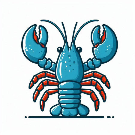Lobster vector icon. Hand drawn illustration of lobster vector icon for web designのイラスト素材
