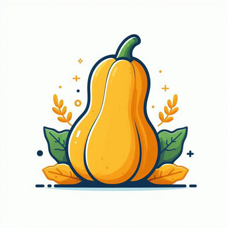 Pumpkin vector illustration. Isolated on a white background.のイラスト素材