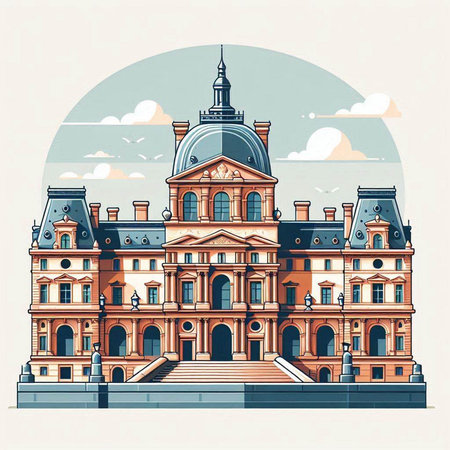 Stockholm, Sweden. City building in vintage style. Vector illustration.のイラスト素材