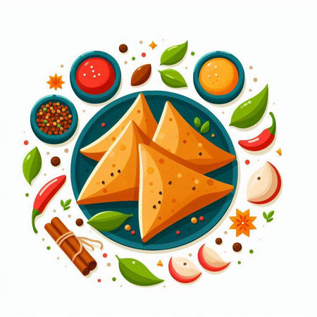 Mexican food vector illustration. Traditional mexican food vector illustration.のイラスト素材