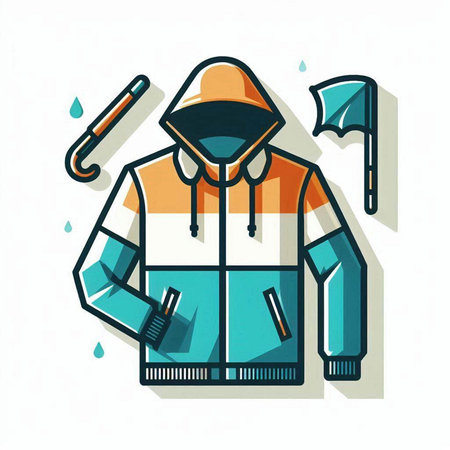 Hoodie icon. Vector illustration of a hoodie icon.のイラスト素材