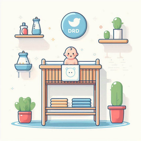 Vector illustration of a man in a bathtub with a towel.のイラスト素材