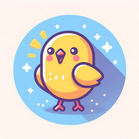 Cute cartoon chicken. Vector illustration in a flat style. Colorful character.のイラスト素材