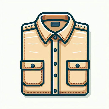 Shirt icon in trendy flat style isolated on white background. Vector illustration.のイラスト素材