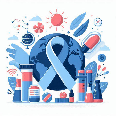 Breast Cancer Awareness. Vector Illustration of World Cancer Day.のイラスト素材