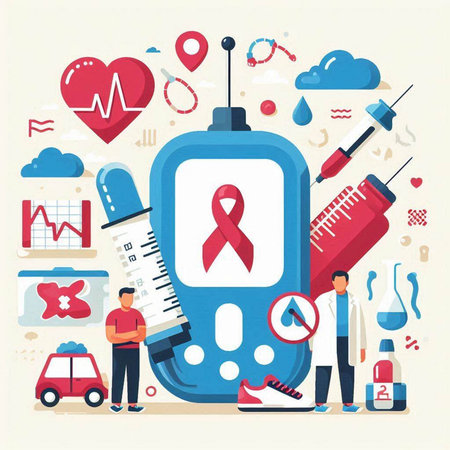 Breast Cancer Awareness Month Campaign. Vector illustration in flat style.のイラスト素材