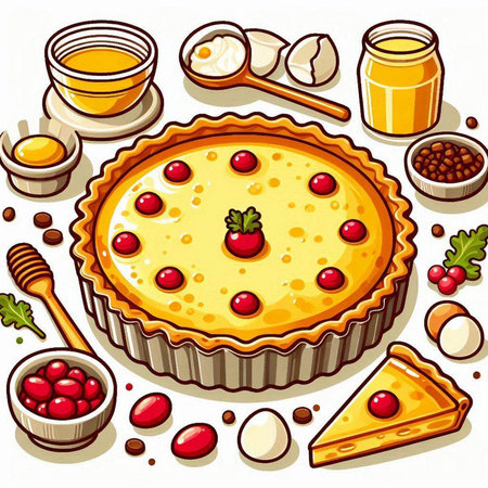 Illustration of a bowl of spaghetti with tomato and mozzarellaのイラスト素材