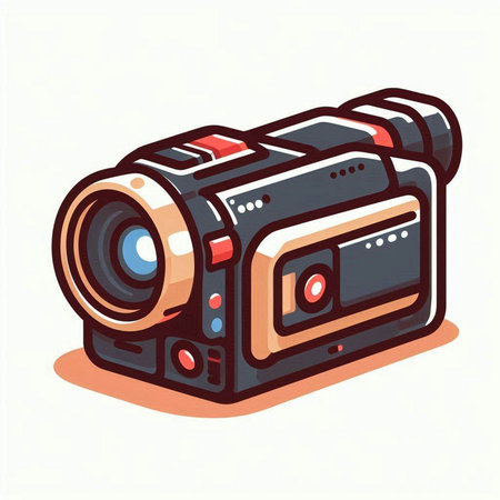 Camera icon. Vector illustration. Isolated on a white background.のイラスト素材
