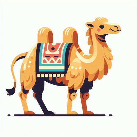 Camel. Vector illustration in cartoon style. Cute animal.のイラスト素材