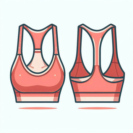 Women's sports bra. Vector illustration of a woman's sports bra.のイラスト素材