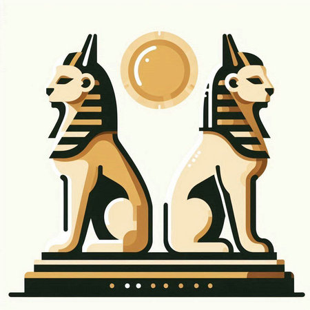 Egyptian pharaohs, vector illustration, egyptian pharaohsのイラスト素材