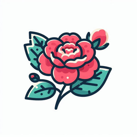 Hand drawn rose flower. Vector illustration in doodle style.のイラスト素材