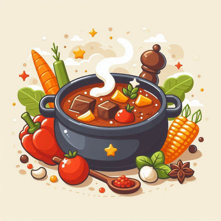 Illustration of a bowl of noodle with vegetables and chopsticksのイラスト素材