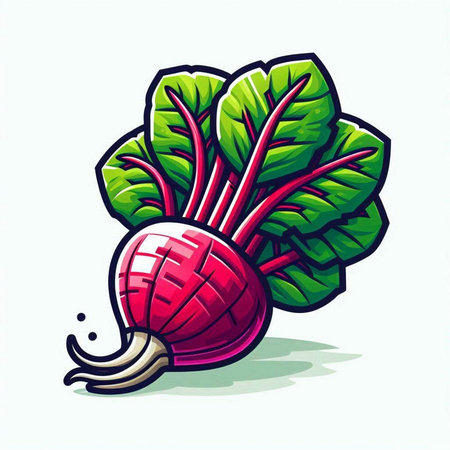 Beetroot vector illustration isolated on white background. Vegetable icon.のイラスト素材