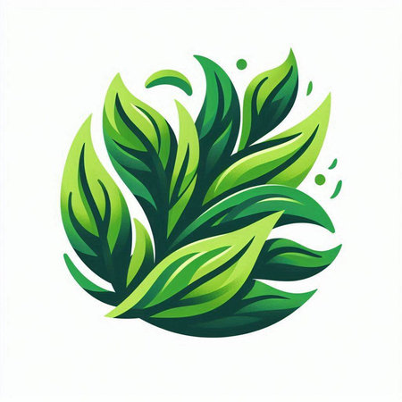Green leaf logo vector illustration. Ecology and environment concept. Natural product.のイラスト素材