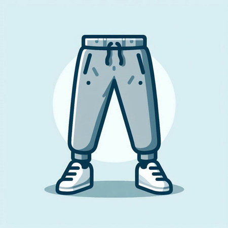 Men's pants. Vector illustration of men's pants. Cartoon style.のイラスト素材