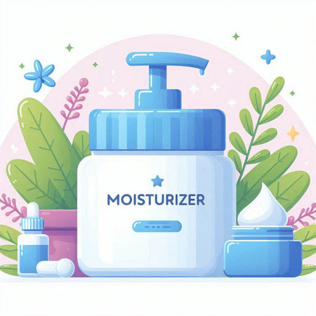 Cosmetic and skin care products. Vector illustration in cartoon style.のイラスト素材