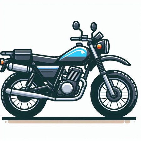 Motorcycle isolated on a white background. Vector illustration. EPS 10のイラスト素材