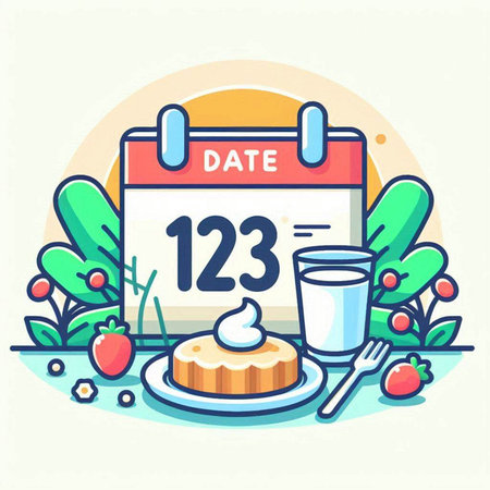 Diet and healthy food concept. Vector illustration in flat style.のイラスト素材