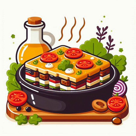 Cute deer in the forest. Vector illustration in flat style.のイラスト素材