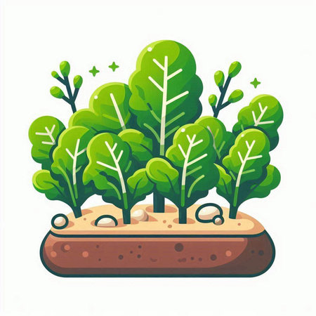 Vector illustration of a green tree on a white background. Flat style.のイラスト素材