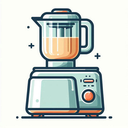 Kitchen electric juicer icon, vector illustration in flat design styleのイラスト素材