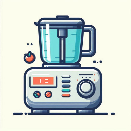 Illustration of a blender. Vector illustration in a flat style.のイラスト素材