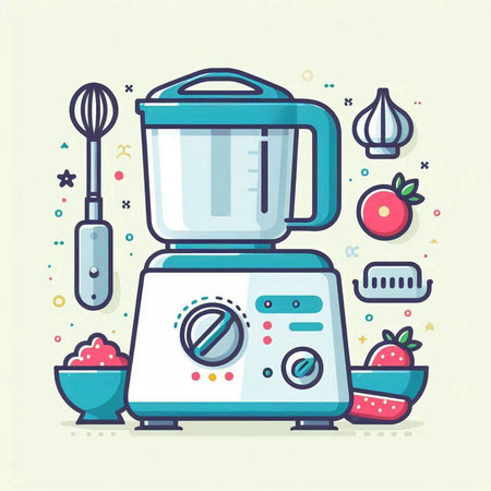 Kitchen appliances. Flat style vector illustration. Kitchen utensils.のイラスト素材