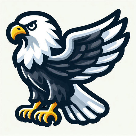 Eagle mascot. Vector illustration of an american bald eagle.のイラスト素材