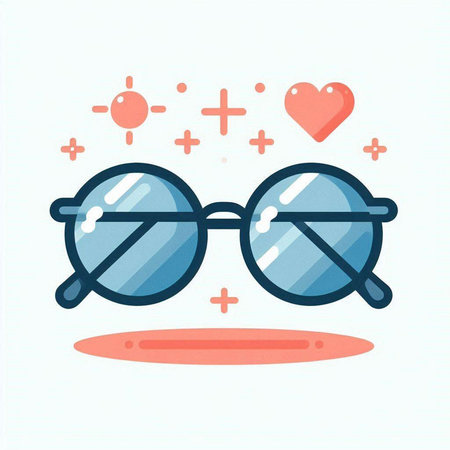 Sunglasses icon. Flat illustration of sunglasses icon for web designのイラスト素材