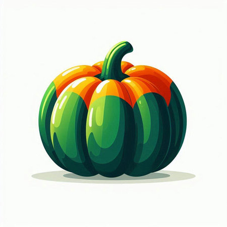 Pumpkin on a white background. Vector illustration of a pumpkin.のイラスト素材