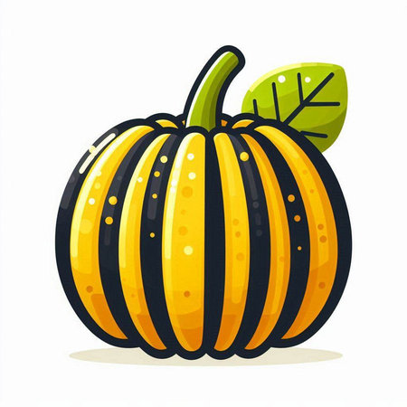 Pumpkin isolated on white background. Vector illustration. Eps 10.のイラスト素材