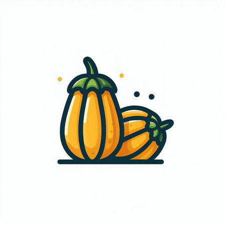 Pumpkin vector icon. Hand drawn illustration of pumpkin vector icon for web designのイラスト素材