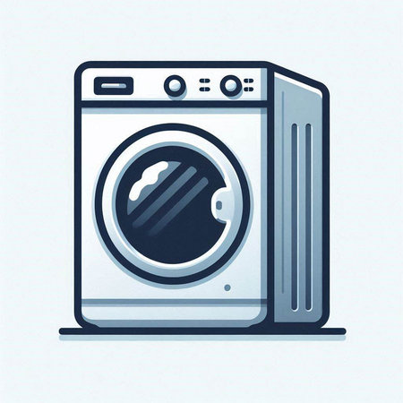 Washing machine icon on white background. Vector illustration. Eps 10.のイラスト素材
