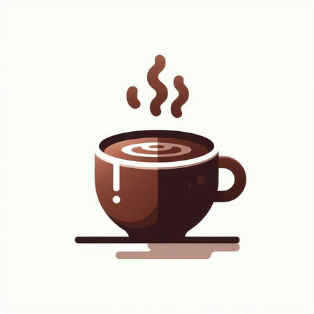 Coffee cup isolated on a white background. Vector illustration.のイラスト素材