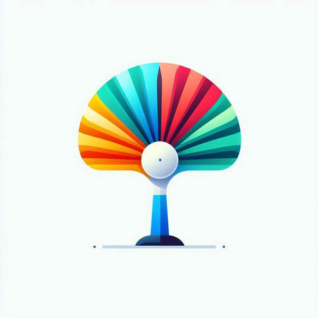 Colorful abstract wheel icon isolated on white background. Vector illustration.のイラスト素材