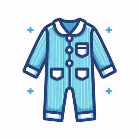 Baby clothes icon in line style. Isolated vector illustration on white background.のイラスト素材