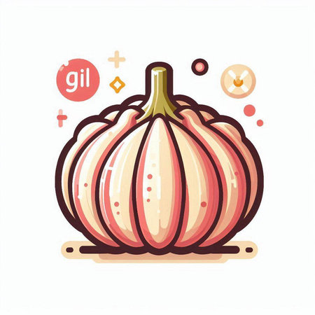 Pumpkin. Hand drawn vector illustration isolated on white background.のイラスト素材