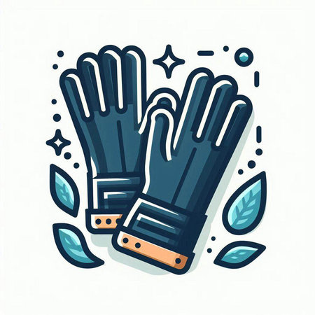 Golf gloves. Vector illustration in doodle style on white backgroundのイラスト素材