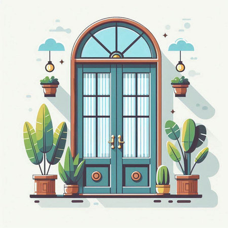 Illustration of a man riding a tricycle. Vector illustration.のイラスト素材