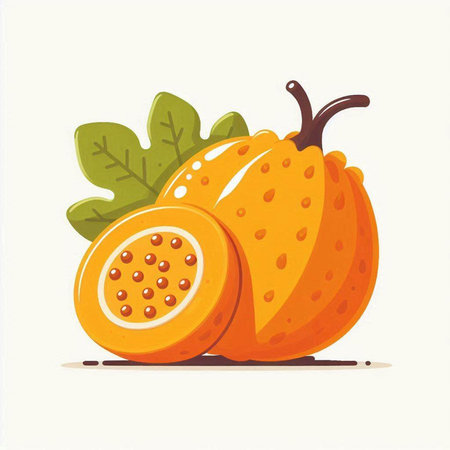 Pumpkin vector illustration on white background. Vegetarian food.のイラスト素材