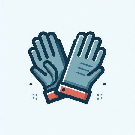 Vector illustration of protective gloves. Protective gloves. Protective gloves icon.のイラスト素材