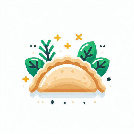 Baklava flat icon. Vector illustration of baklava.のイラスト素材