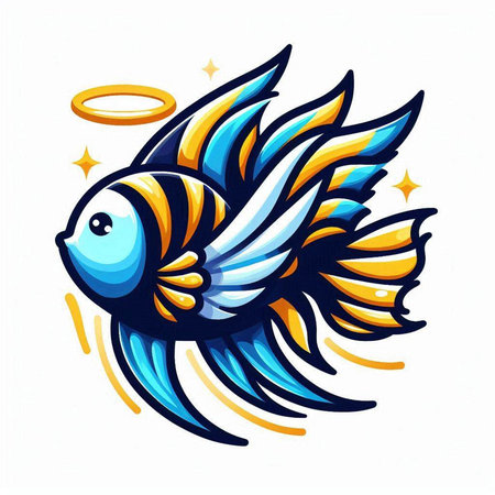 Colorful fish on white background. Vector illustration for your design.のイラスト素材