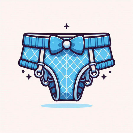 Lingerie. Women's underwear. Vector illustration in a flat style.のイラスト素材